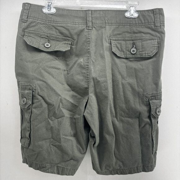 Sonoma 34 Green The Everyday Short Cargo Shorts Flat Front Stretch Flex EUC - Picture 3 of 7